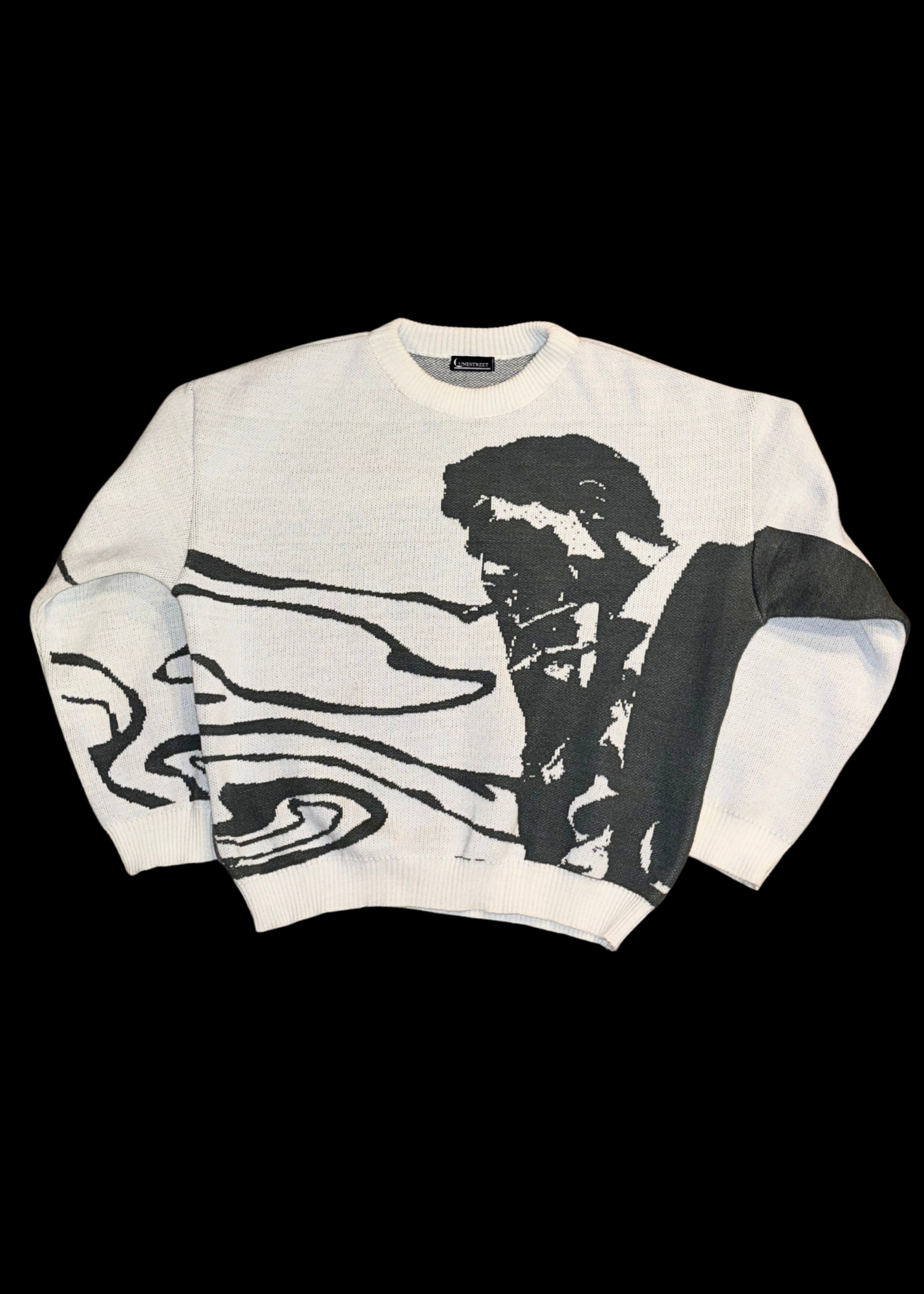 'SMOKE' Jacquard Knit Sweater